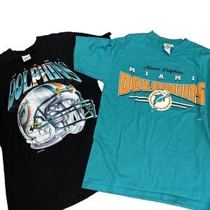 Miami Dolphins vtg '92 Single Stitch Helmet t shirt Salem Sportswear Medium +1